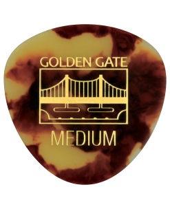 Golden Gate MP-42 Deluxe Tortoise Rounded Triangle, Medium, One Pick