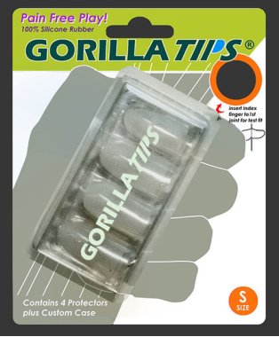 Gorilla Tips Fingertip Protectors, Clear - Small