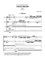 Goss | Uneasy Dreams - for saxophone quartet
