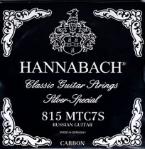Hannabach Classical Guitar Strings 815MTC7S 7-String Russian Guitar Set, Medium Tension