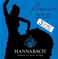 Hannabach Flamenco 8277HT Silver Plated Guitar Strings, Bass Set