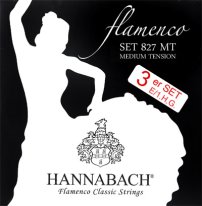 Hannabach Flamenco 8278MT Nylon Guitar Strings, Treble Set