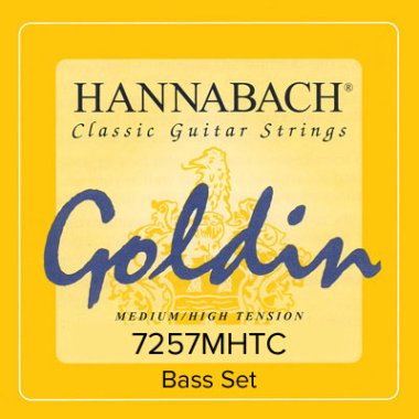 Hannabach Goldin 725 MHT Classical Guitar Strings, Bass Set