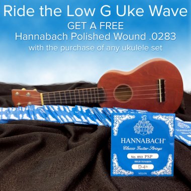 Hannabach PSP 8504HT Polished 4th string (Low G) Ukulele String