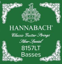 Hannabach Silver Special 8157LT Classical Guitar Strings, Bass Set