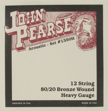 John Pearse 1350H 80/20 Bronze 12 String Acoustic Guitar Heavy 13-56