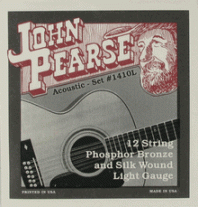 John Pearse 1410L Acoustic 12 String Phosphor Bronze Silks Lt 10-49