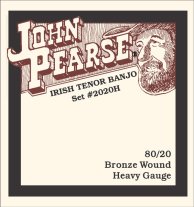 John Pearse 2020H Irish Tenor Banjo Strings, 80/20 Bronze, Heavy