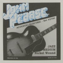 John Pearse 2700 Nickel Wound Jazz Med Electric Guitar Strings 12-52