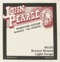 John Pearse 3260L 80/20 Bronze Acoustic Guitar Strings Baritone 15-68