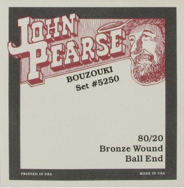John Pearse 5250 Bouzouki 80/20 Bronze 8 String (10-48) Full Set