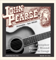 John Pearse 640CL Phosphor Bronze Acoustic Guitar Custom 12-55