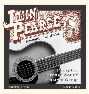 John Pearse 640CL Phosphor Bronze Acoustic Guitar Custom 12-55
