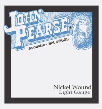 John Pearse 960L Nickel Plated Acoustic Guitar Strings Light 12-54