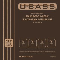 Kala KA-BASS-4FW-SC Stainless Steel Solid Body UBASS FW 4-String Set