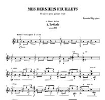 Kleynjans | Mes Derniers Feuillets for solo guitar