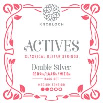 Knobloch Actives 300ADS Double Silver MT Classical Guitar, Bass Set