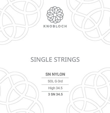 Knobloch Actives 503ASN Nylon HT Classical Guitar Strings, 3rd G Single