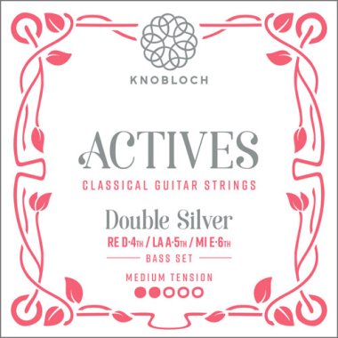 Knobloch Actives ADS 33.5 Double Silver MT Classical Guitar, Bass Set