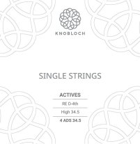 Knobloch Actives Double Silver 4th D High Tension, single string