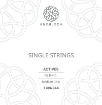 Knobloch Actives Double Silver 4th D Medium Tension, single string