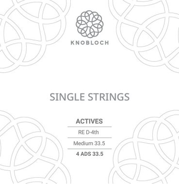 Knobloch Actives Double Silver 4th D Medium Tension, single string