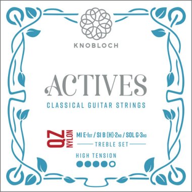 Knobloch Actives QZ Nylon HT Classical Guitar Strings 500AQZ, Treble Set