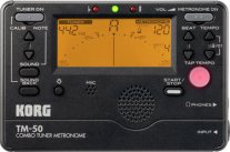 Korg TM-50 Chromatic Tuner & Metronome with kickstand, Black