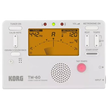 Korg TM-60 Tuner & Metronome, White