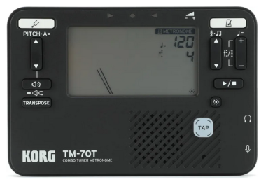 Korg TM-70 Tuner & Metronome, black