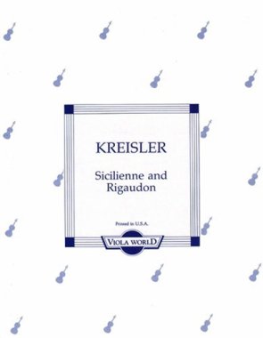Kreisler | Sicilienne and Rigaudon for viola & piano