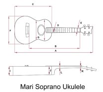 Kremona Mari Soprano Ukulele, Solid Mahogany Top With Pickup and Case