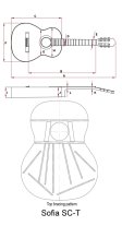 Kremona Sofia SC-T Solid Cedar Top Classical Guitar w/ Deluxe Hardcase