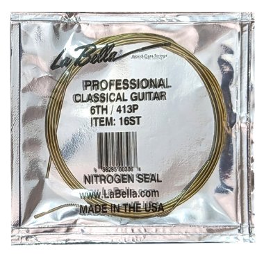 La Bella 16ST - 6th string (E) medium tension .044