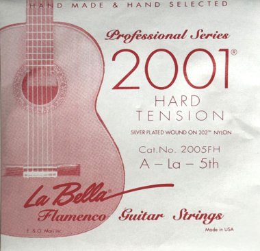 La Bella 2001 Flamenco 2005FH - 5th string (A) high tension .0365