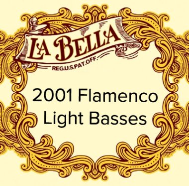 La Bella 2001 Flamenco LT Nylon Guitar Strings, Bass Set