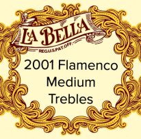 La Bella 2001 Flamenco MT Nylon Guitar Strings, Treble Set