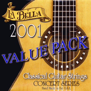 La Bella 2001C Hard Tension Value Pack (with three extra D strings)