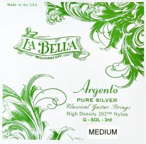 La Bella 202 Nylon MT Medium Tension 3rd g, Single String