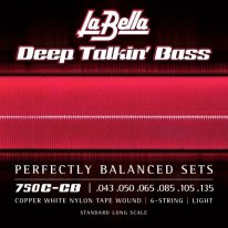 La Bella 750C-CB Copper White Nylon Tape Wound Electric Bass (43-135)