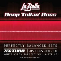 La Bella 760THBB Beatle Bass White Nylon Tape Wound (50-100)