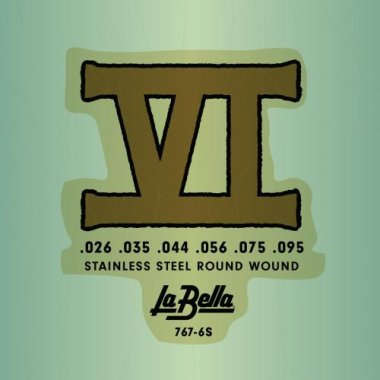 La Bella 767-6S Bass VI Stainless Roundwound Strings (26-95)