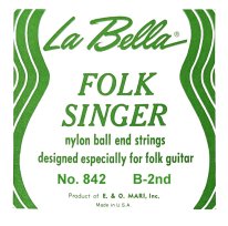 La Bella 842 Folk Singer - 2nd string (b) ball end