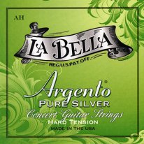La Bella Argento AH Pure Silver HT Classical Guitar Strings, Full Set