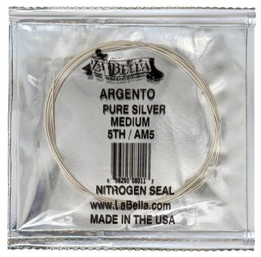 La Bella Argento AM Pure Silver Medium Tension A 5th String