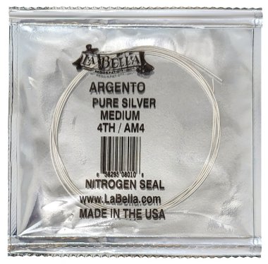 La Bella Argento AM Pure Silver Medium Tension D 4th String