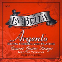 La Bella Argento SM Nylon 202 MT Classical Guitar Strings, Treble Set