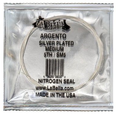 La Bella Argento SM Silver Plated Medium Tension A 5th String