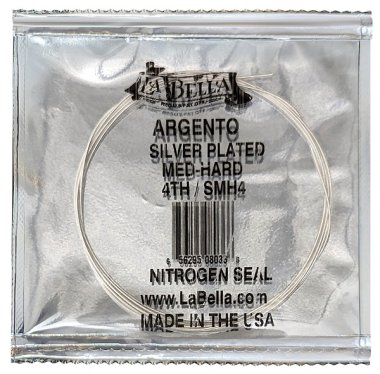 La Bella Argento SMH Silver Plated Medium Hard Tension, D 4th String