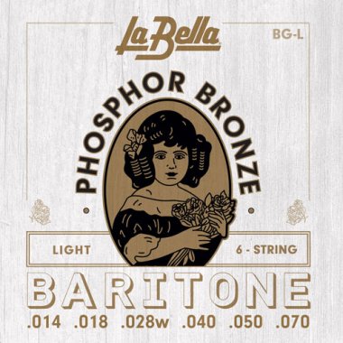 La Bella BG-L Phosphor Bronze Baritone Acoustic Guitar Strings 14-70
